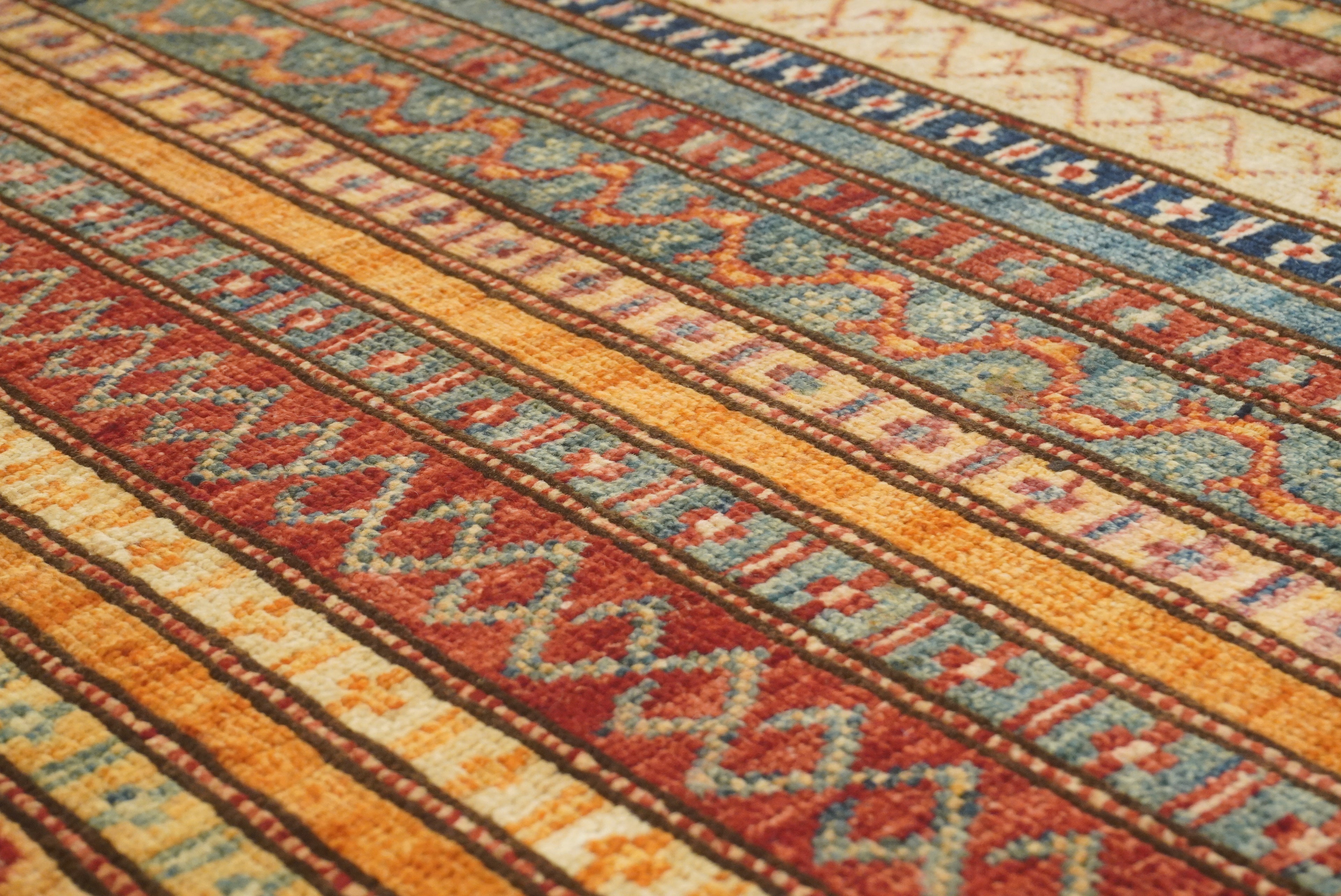 5x7 Red Shawl Hand Knotted Tribal Wool Rug - Yildiz Rugs