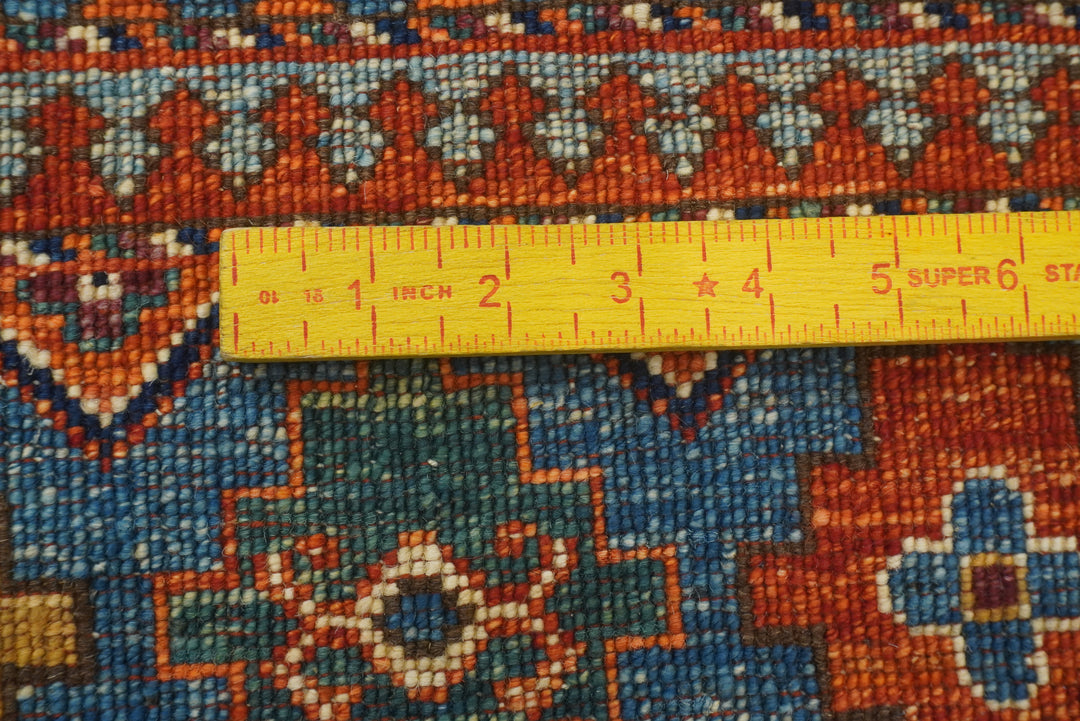 8x13 Blue Ersari Turkmen Afghan Tribal Rug