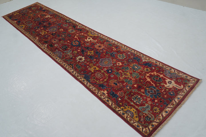 11 ft Red Bidjar Afghan Hand knotted Oriental Runner Rug