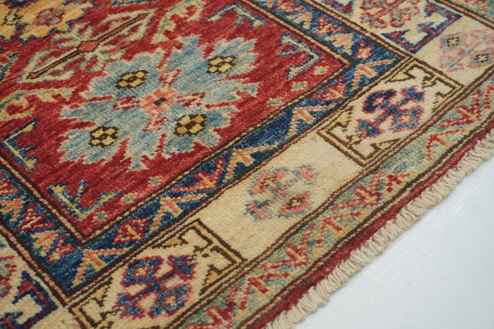 Red 2x3 Kazak Afghan Hand knotted Accent Rug - Yildiz Rugs