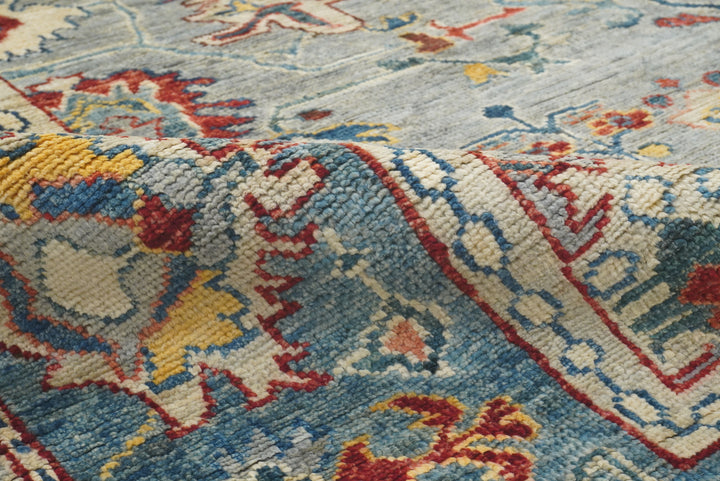 8x10 Gray Oushak Hand knotted Oriental Rug - Yildiz Rugs