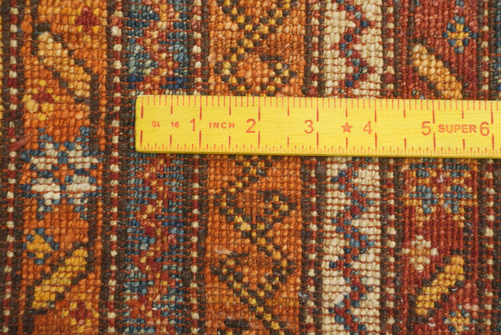 2x5 Red Shaal Turkish Hand knotted Wool Runner Rug - Yildiz Rugs