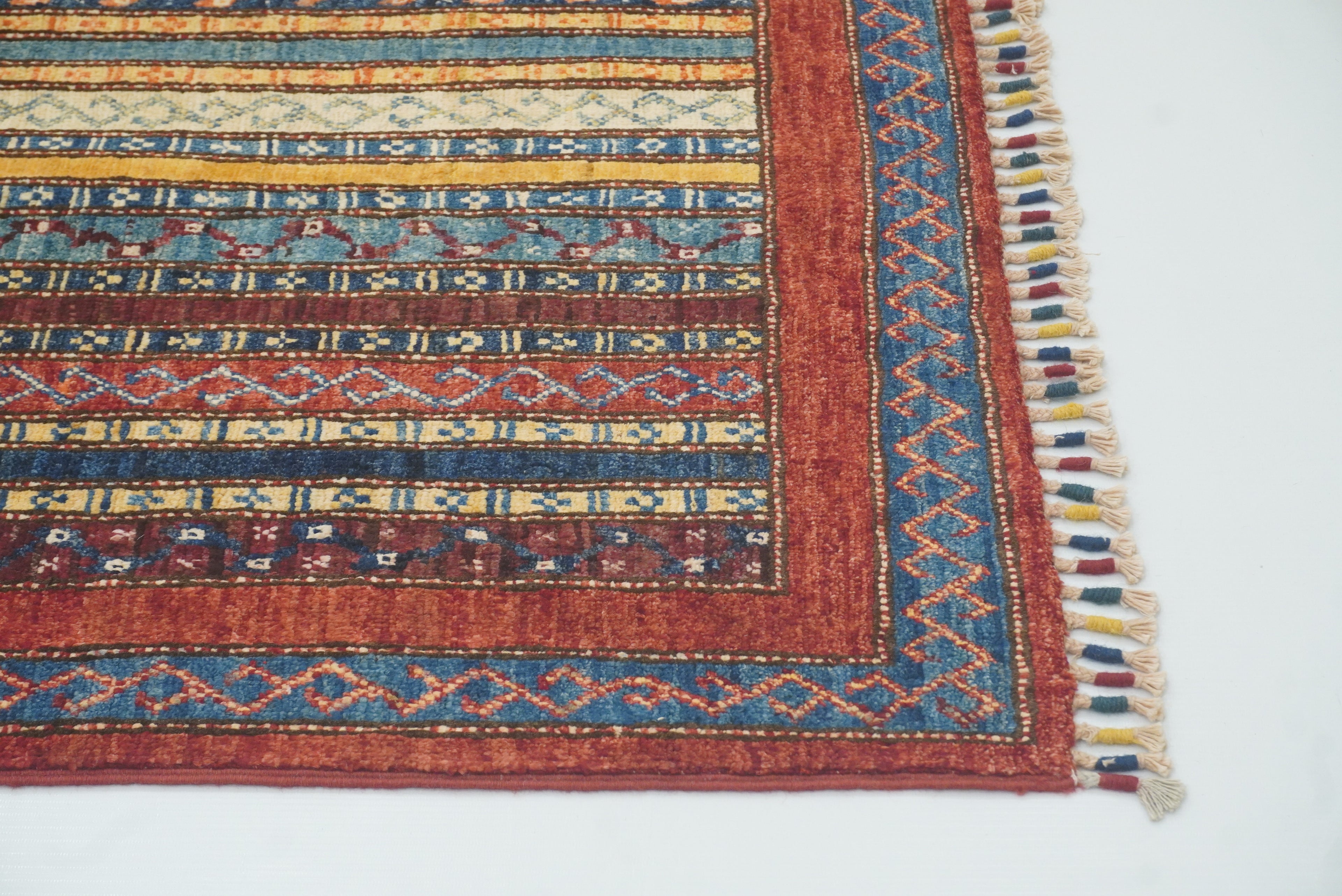 4x6 Red Shawl Hand Knotted Tribal Rug - Yildiz Rugs