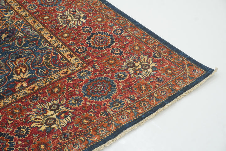 10x14 Navy Blue Hereke Hand Knotted Oriental Rug - Yildiz Rugs