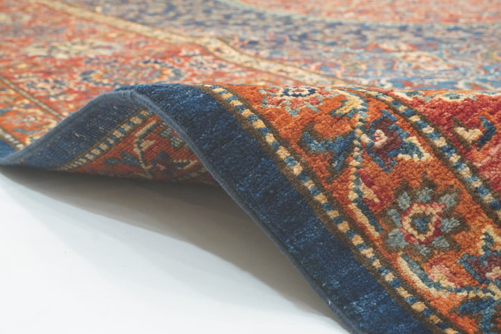 10x14 Navy Blue Hereke Hand Knotted Oriental Rug - Yildiz Rugs