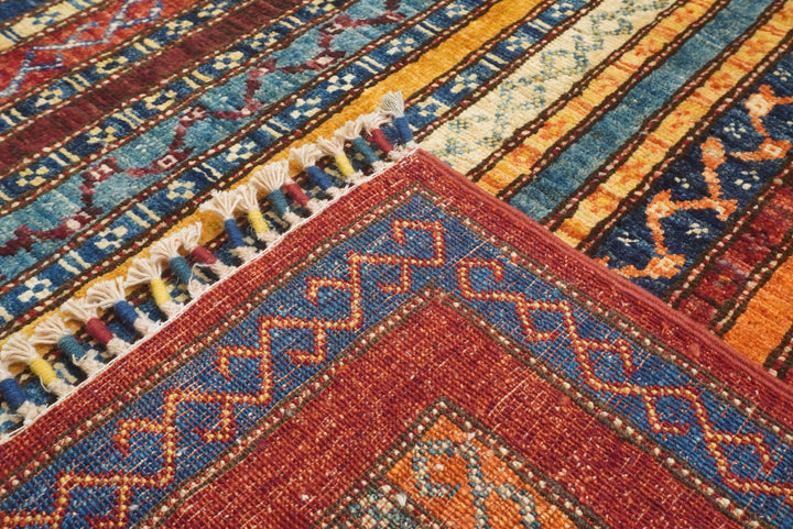 4x6 Red Shawl Hand Knotted Tribal Rug - Yildiz Rugs