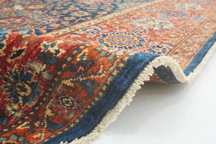 10x14 Navy Blue Hereke Hand Knotted Oriental Rug - Yildiz Rugs