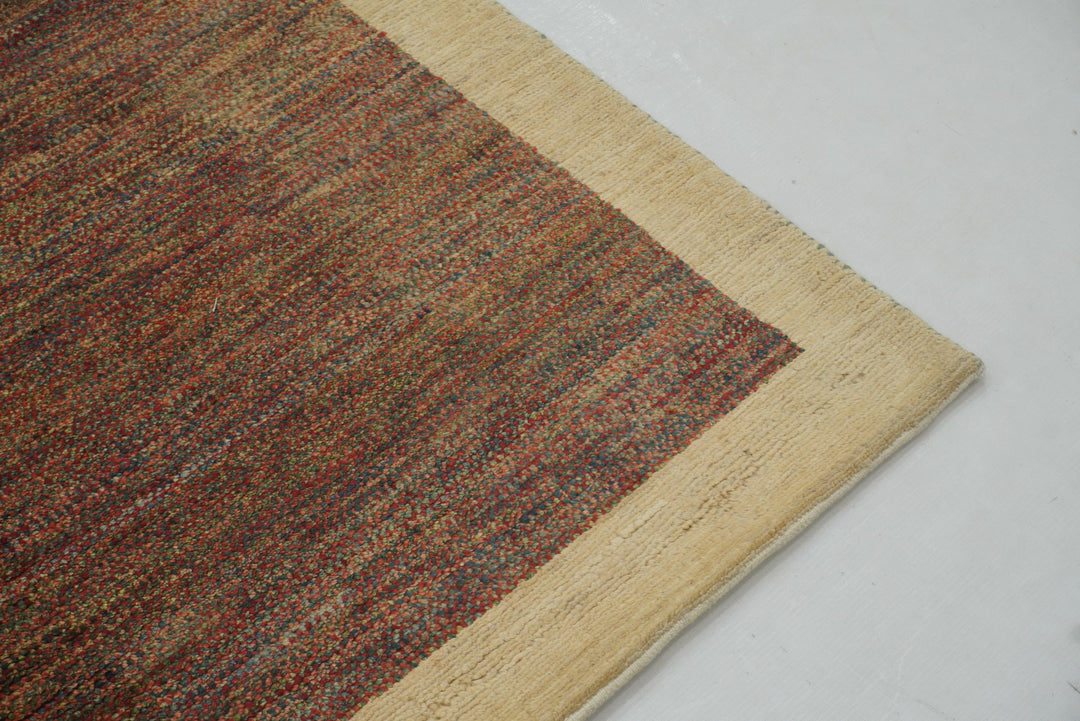 4x6 Simple Gabbeh Afghan Hand knotted Solid Gabbeh Rug