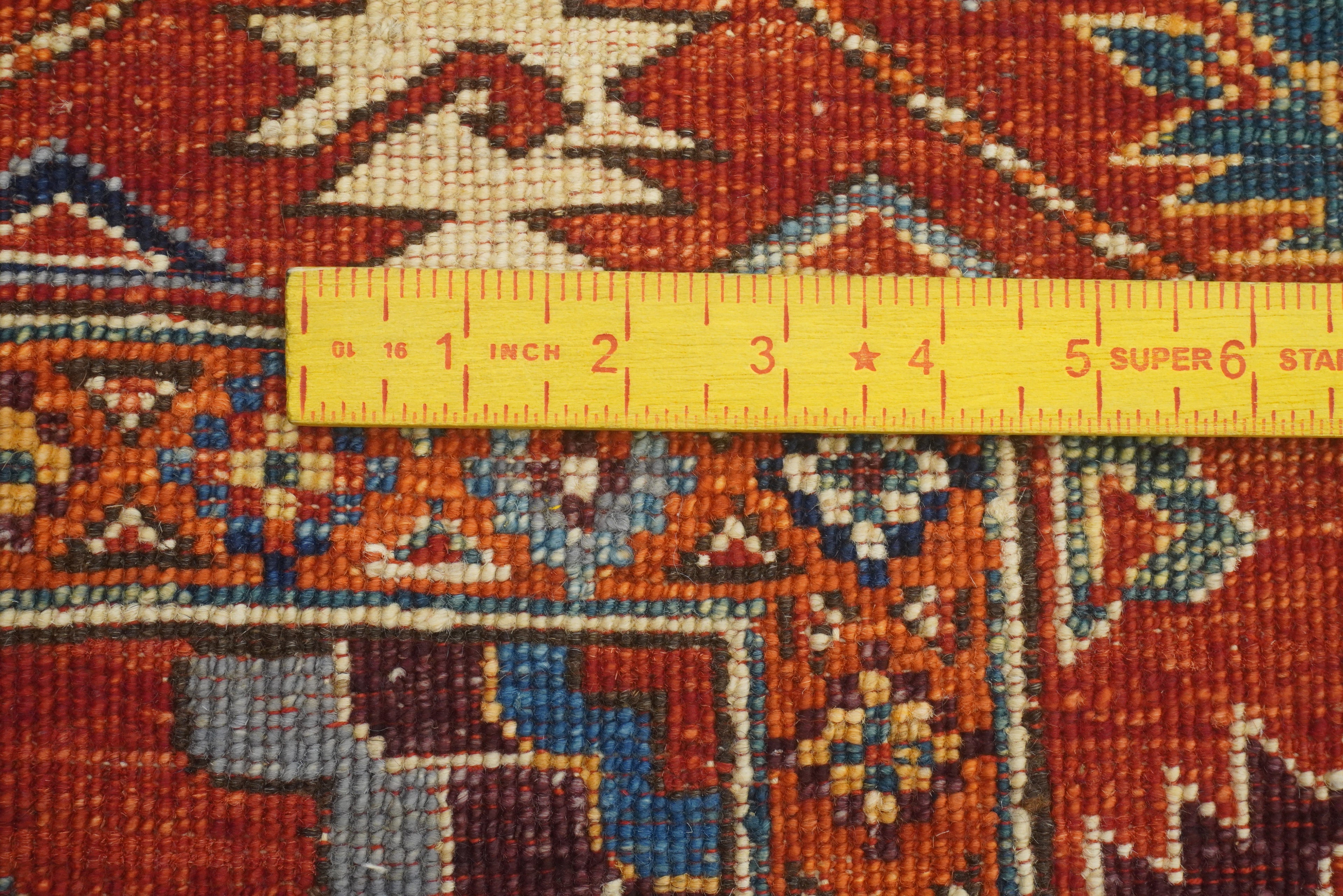 3x3 Red Ersari Hand Knotted Afghan Square Rug - Yildiz Rugs