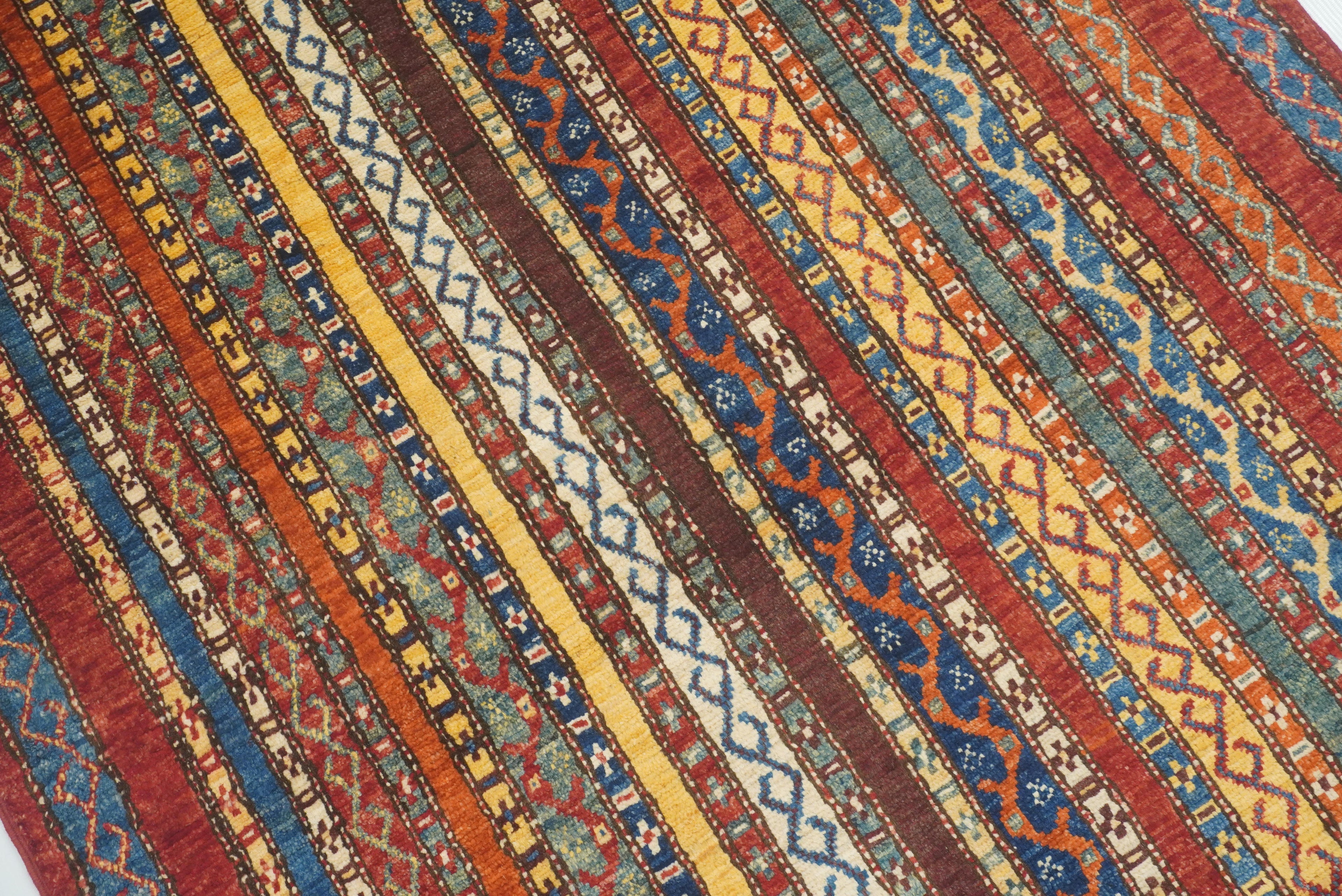 3'5"x5'10" Red Shawl Hand Knotted Tribal Wool Rug - Yildiz Rugs