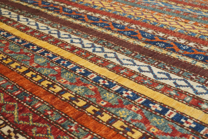 3'5"x5'10" Red Shawl Hand Knotted Tribal Wool Rug - Yildiz Rugs
