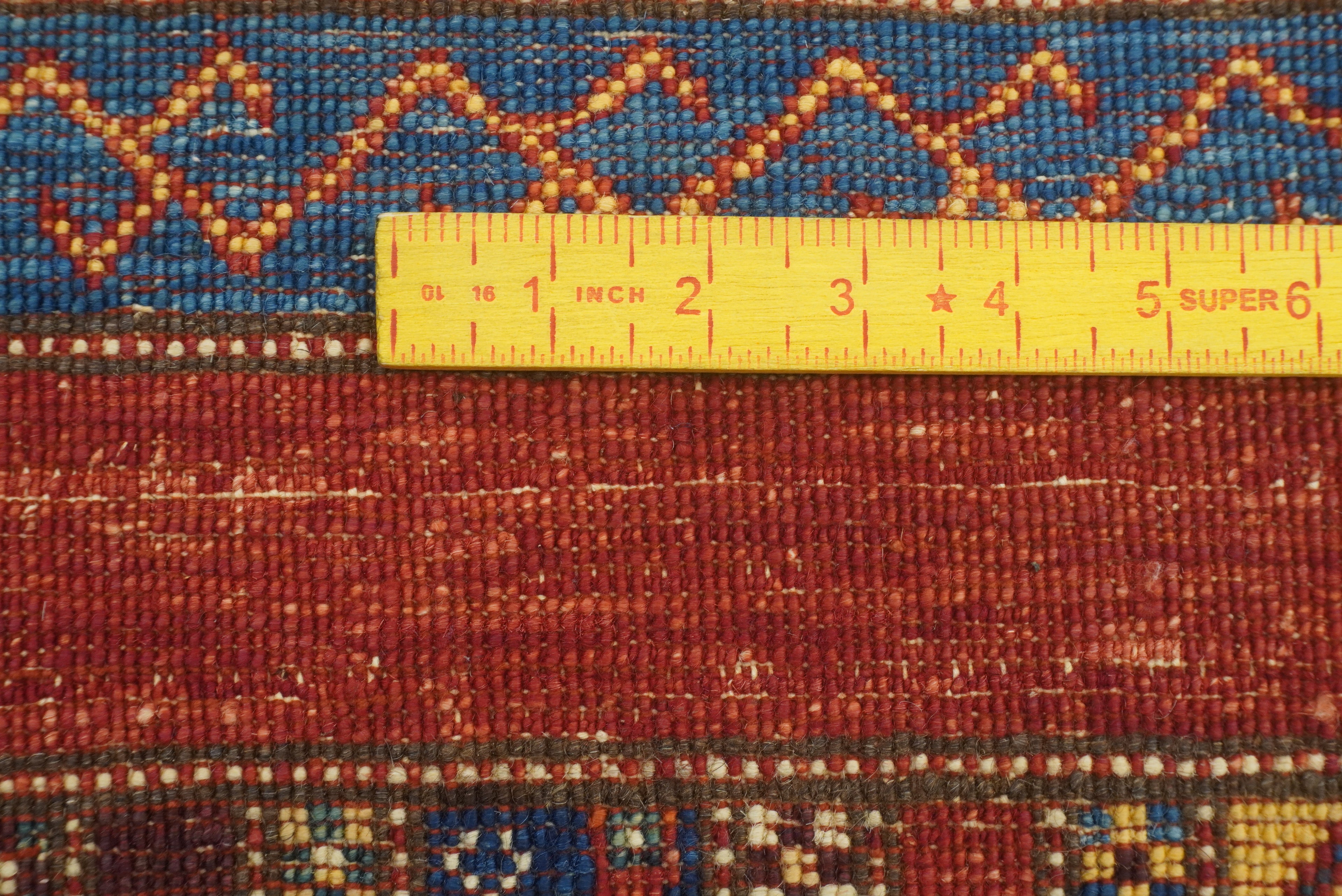3'5"x5'10" Red Shawl Hand Knotted Tribal Wool Rug - Yildiz Rugs
