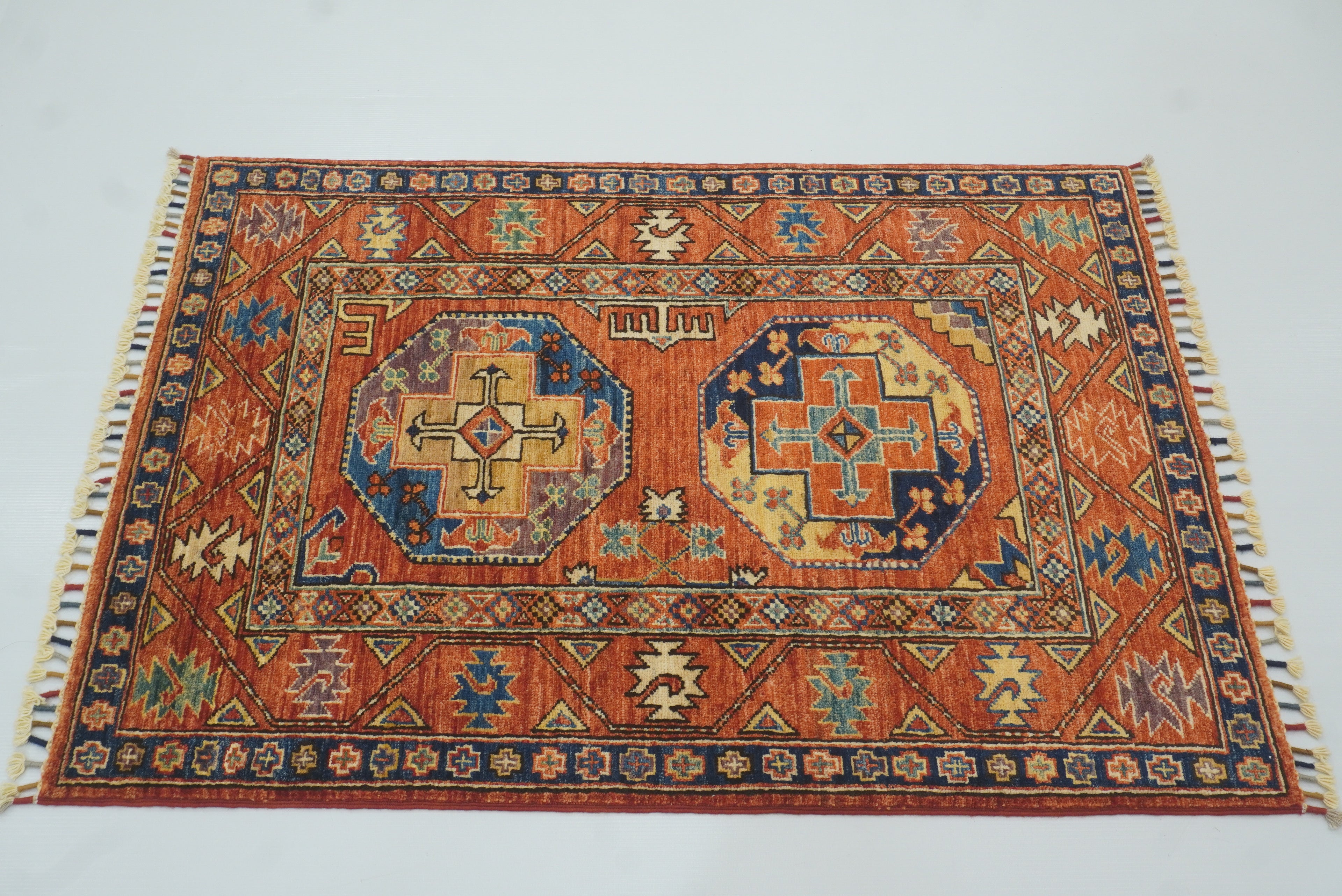 3x4 Red Ersari Hand Knotted Afghan Oriental Rug - Yildiz Rugs