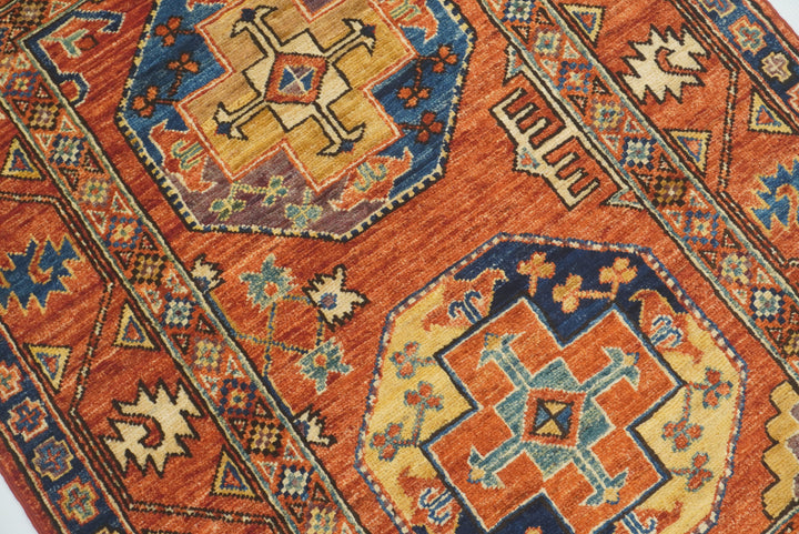 3x4 Red Ersari Hand Knotted Afghan Oriental Rug - Yildiz Rugs