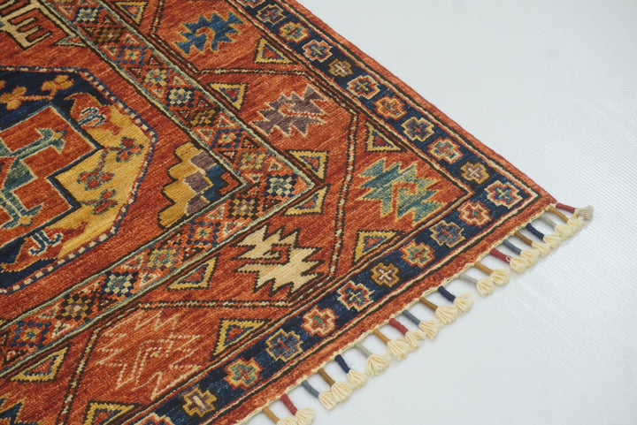 3x4 Red Ersari Hand Knotted Afghan Oriental Rug - Yildiz Rugs