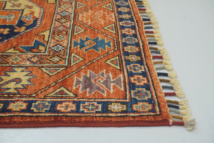 3x4 Red Ersari Hand Knotted Afghan Oriental Rug - Yildiz Rugs