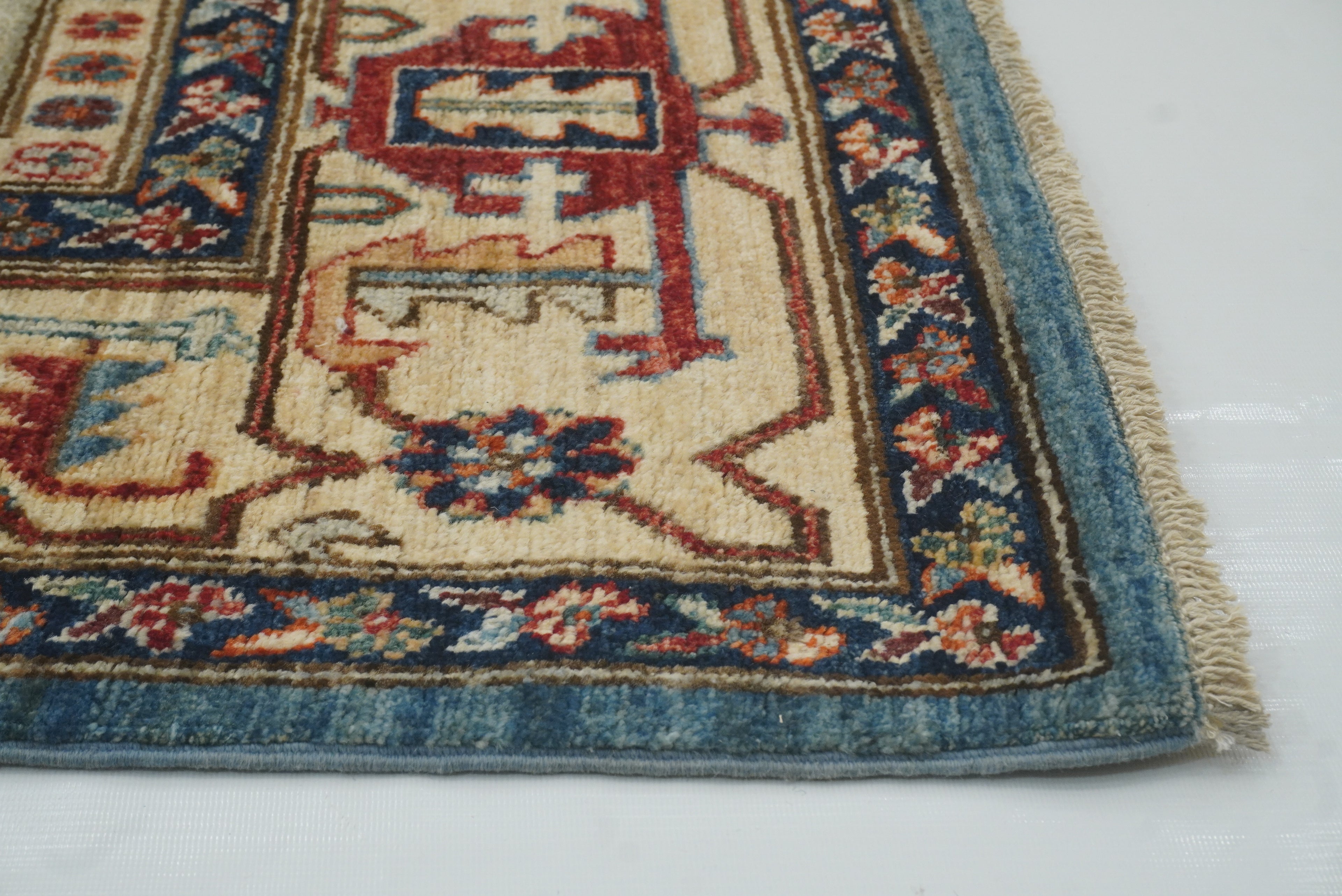 9x12 Blue Heriz Hand Knotted Afghan Oriental Rug - Yildiz Rugs