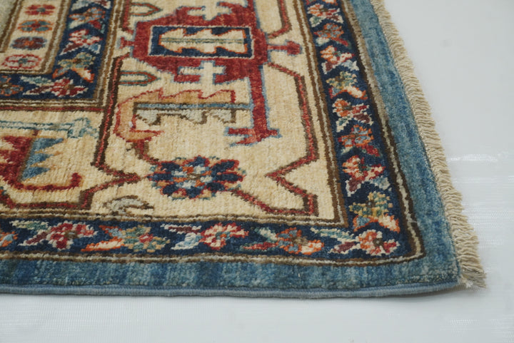 9x12 Blue Heriz Hand Knotted Afghan Oriental Rug - Yildiz Rugs