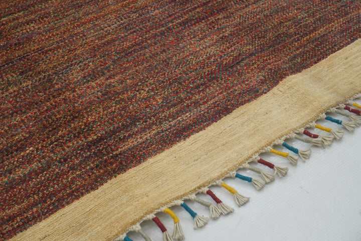 4x6 Gabbeh Afghan Hand knotted Solid Gabbeh Rug