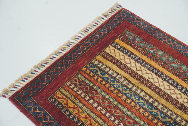 3x4 Red Turkish Style Hand knotted Rug - Yildiz Rugs