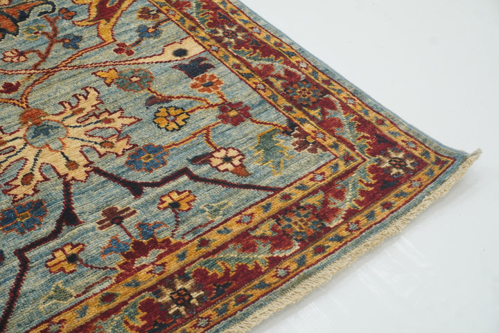10 ft Blue Bidjar Afghan Hand-Knotted Oriental Runner Rug - Yildiz Rugs
