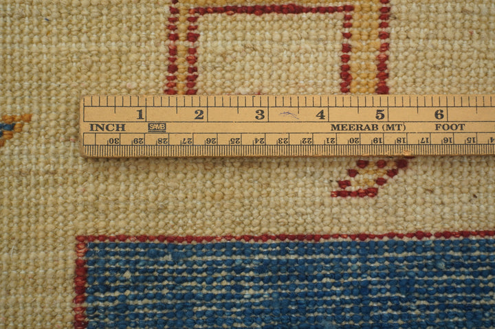 6x8 Beige Tribal Gabbeh Afghan Handmade Rug - Yildiz Rugs