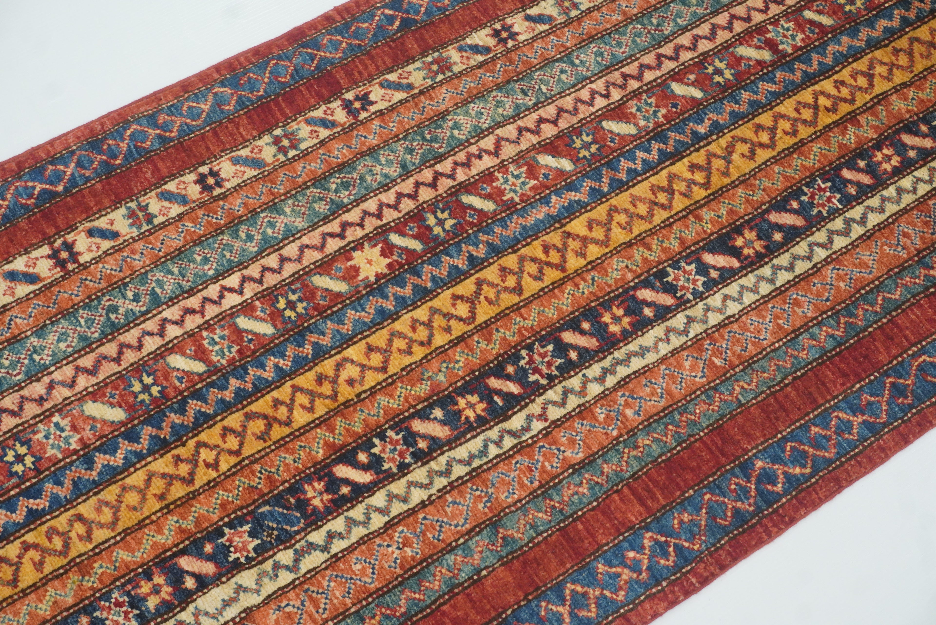 2'x6'7" Red Shawl Hand Knotted Wool Runner Rug - Yildiz Rugs