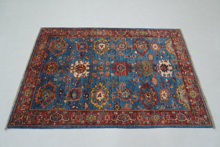 4x6 Dark Blue Bidjar Afghan hand knotted Oriental Rug