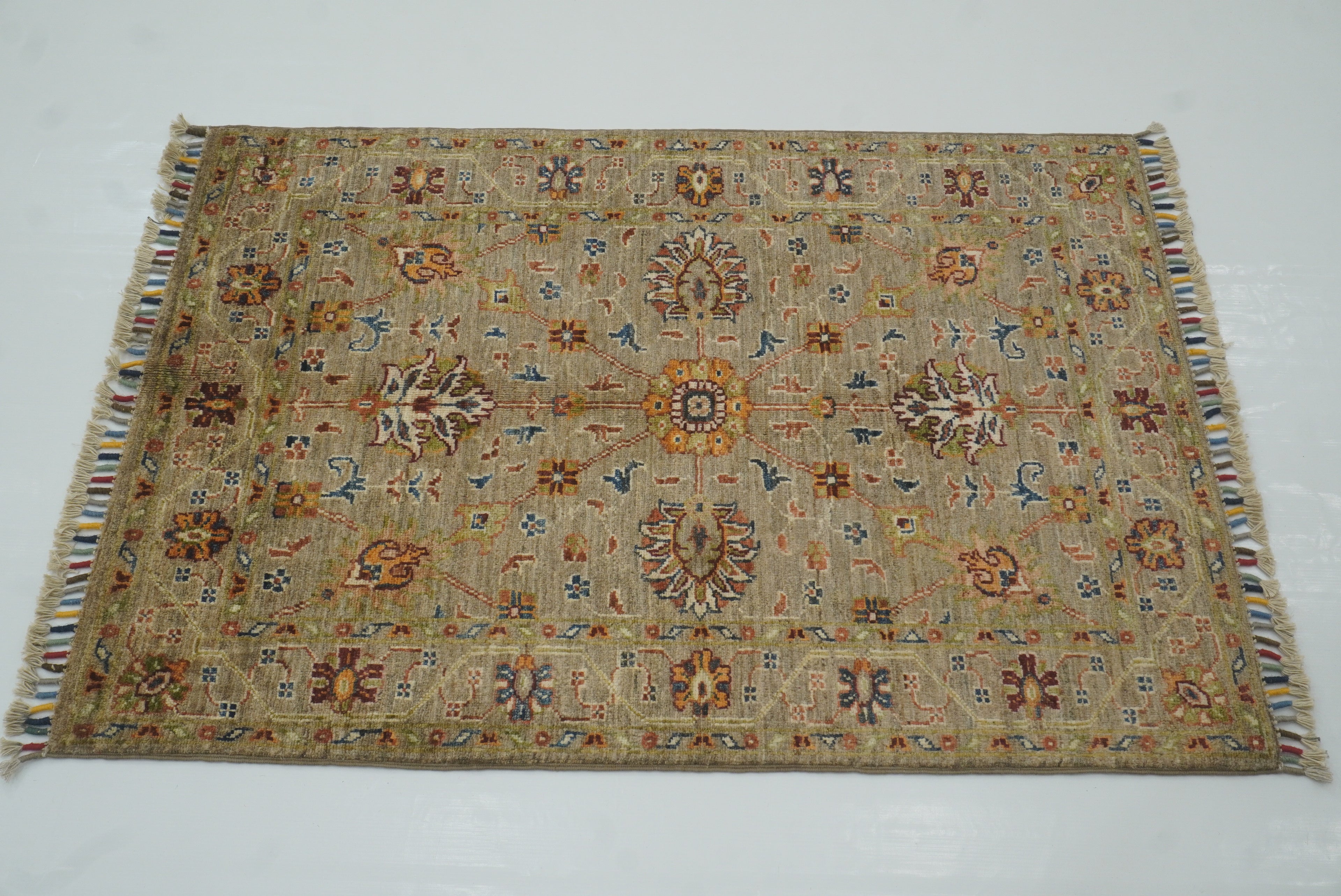 3x4 Brown Waziri Afghan Hand knotted Oriental Rug - Yildiz Rugs
