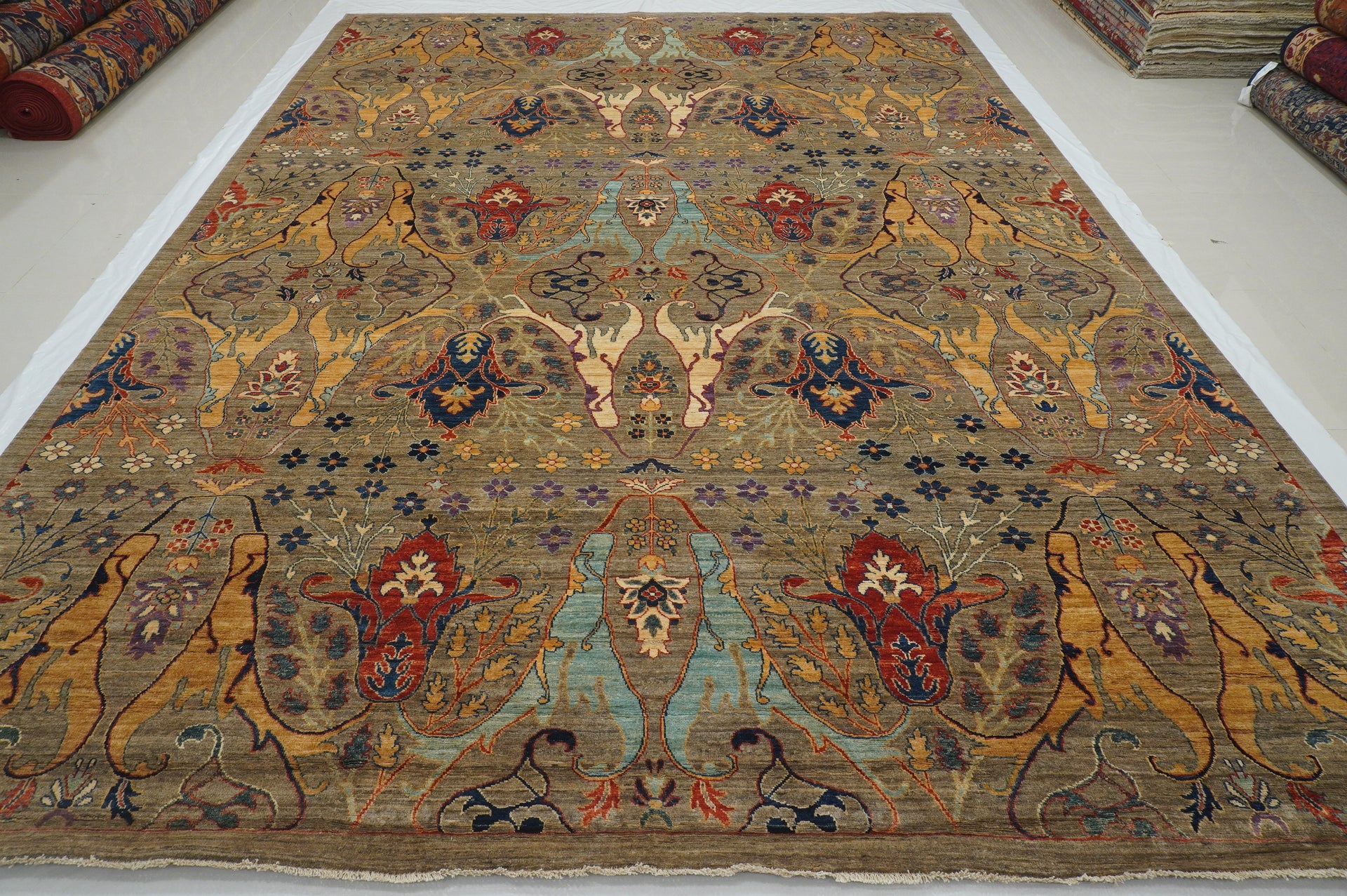 10x14 Gray Bidjar Afghan Hand knotted Rug