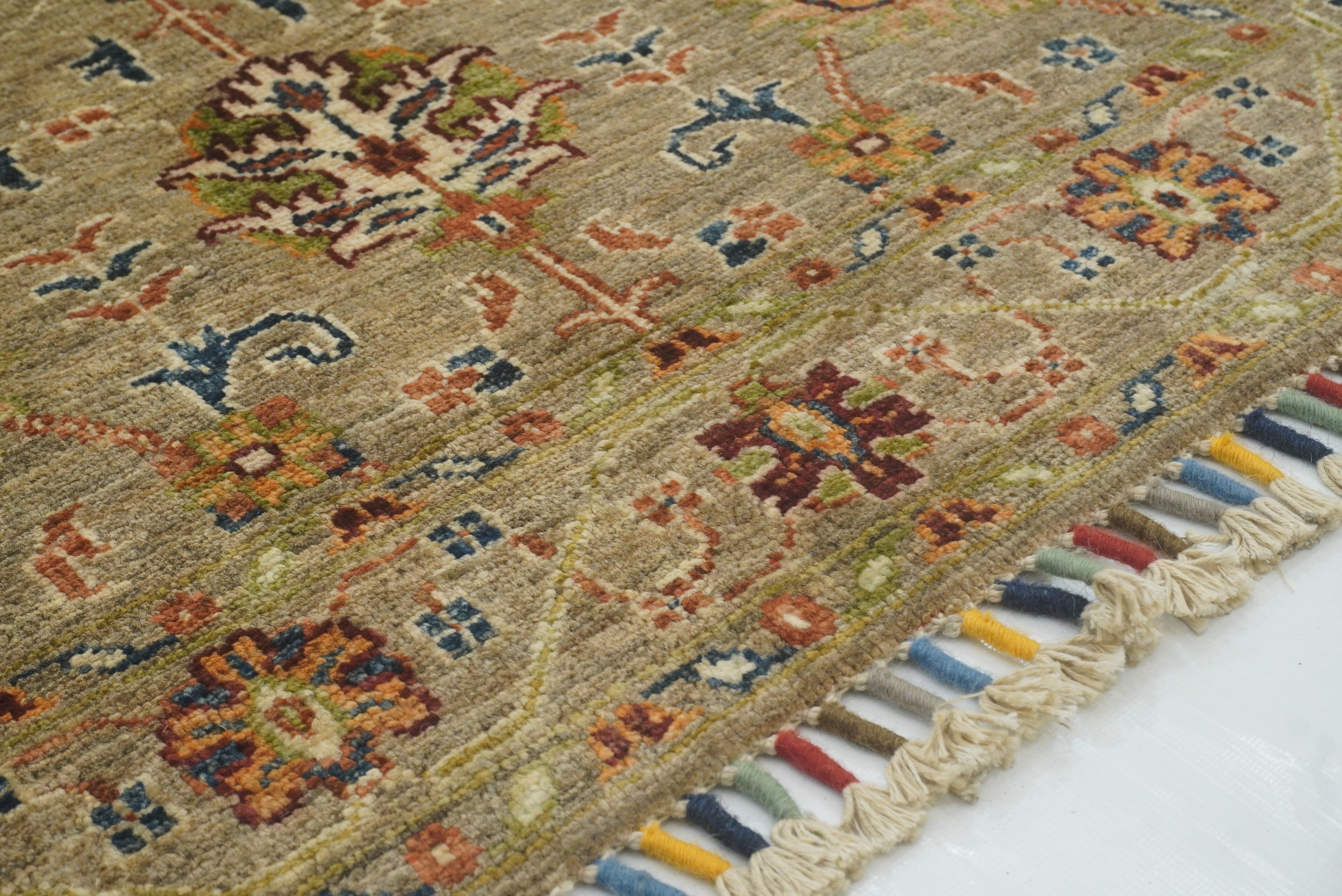 3x4 Brown Waziri Afghan Hand knotted Oriental Rug - Yildiz Rugs
