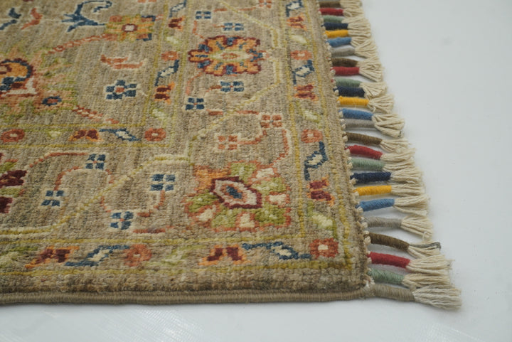 3x4 Brown Waziri Afghan Hand knotted Oriental Rug - Yildiz Rugs