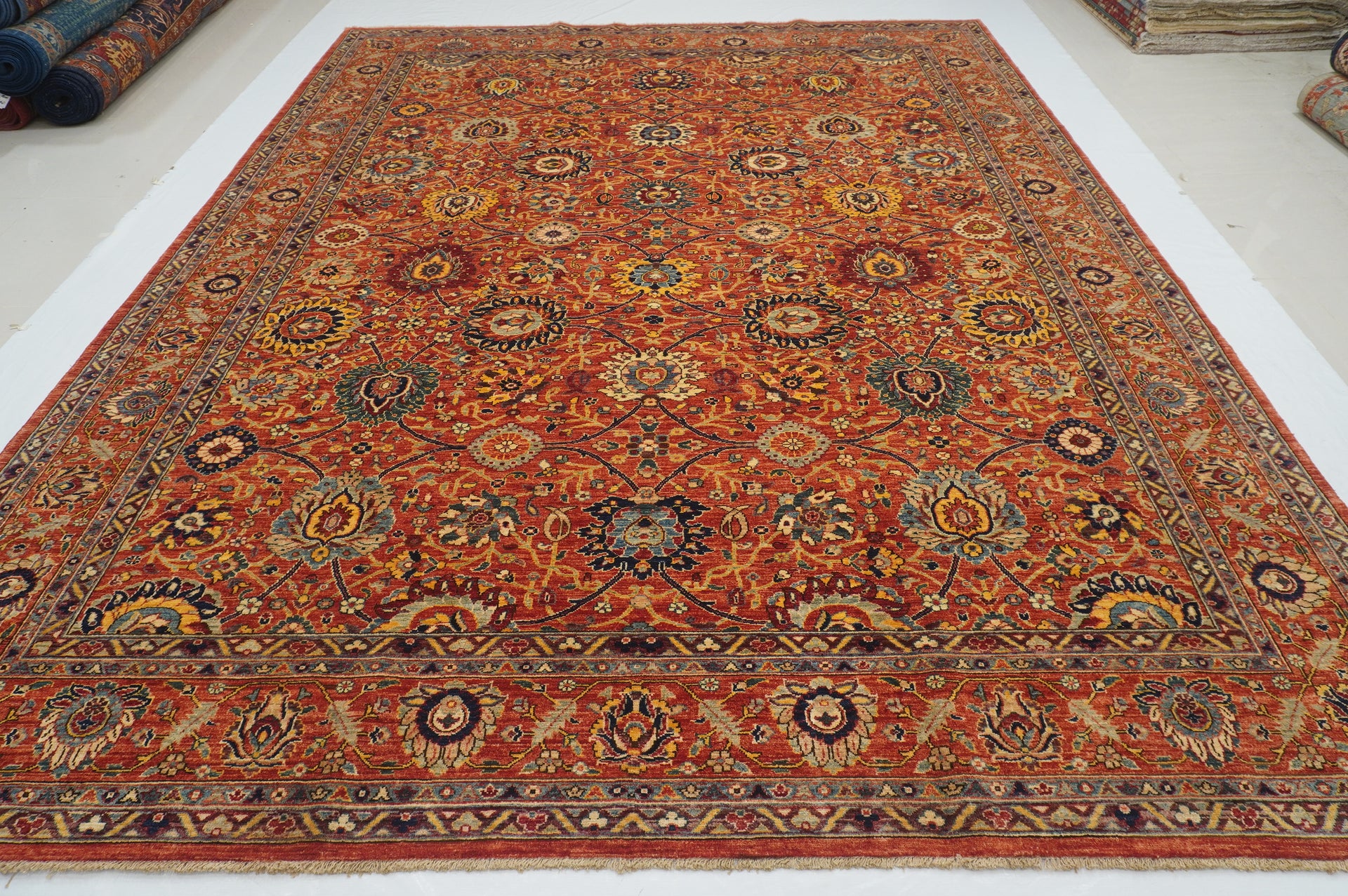 9x12 Rusty Red Bidjar Afghan Hand knotted Wool Oriental Rug - Yildiz Rugs