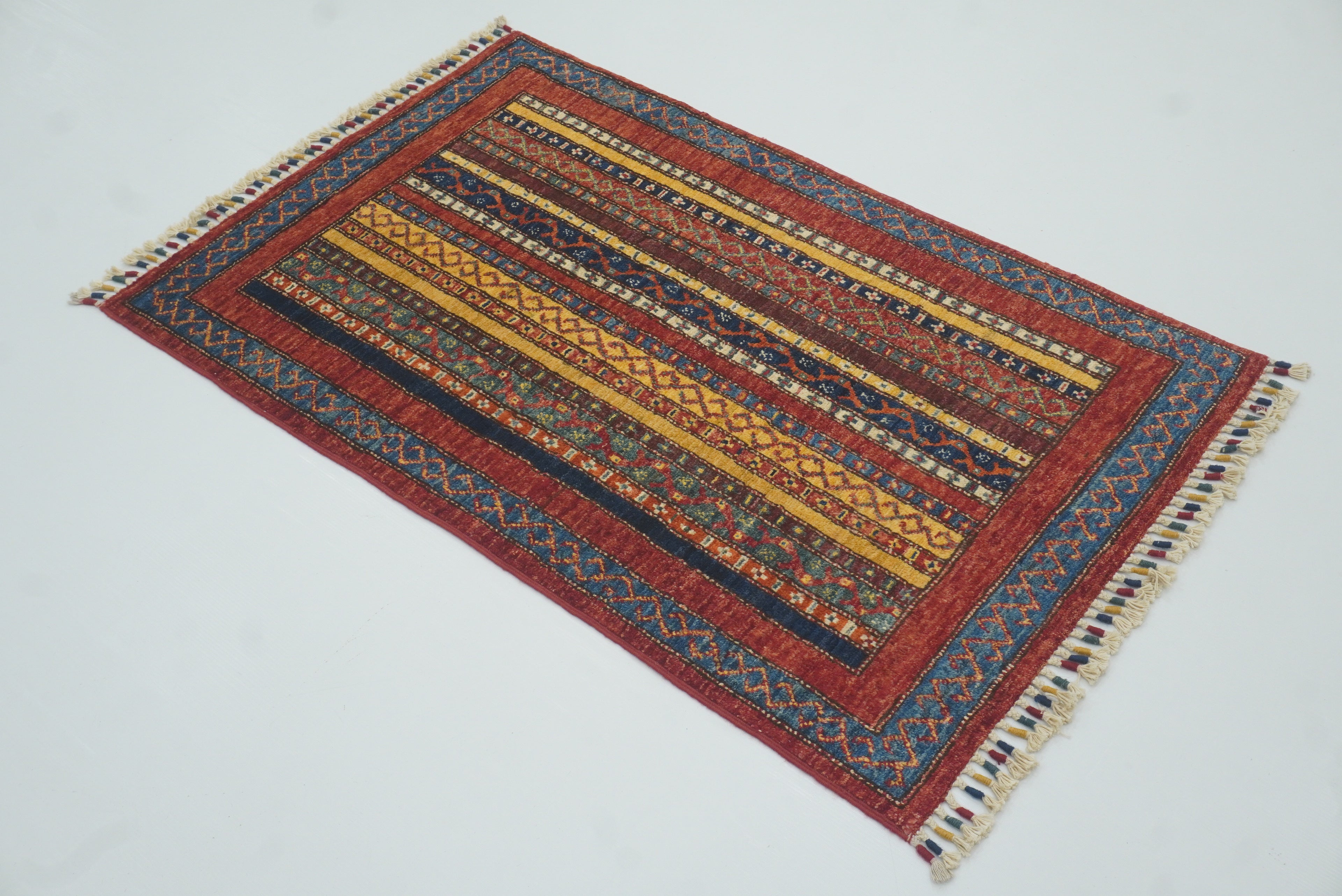 3x4 Red Turkish Style Hand knotted Rug - Yildiz Rugs