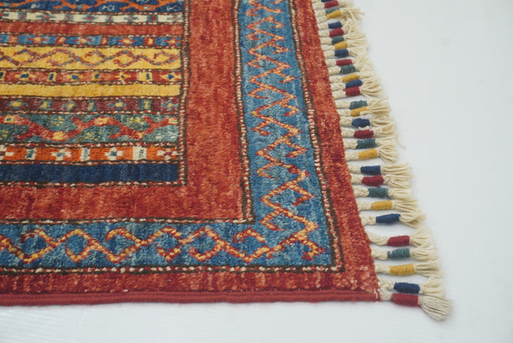 3x4 Red Turkish Style Hand knotted Rug - Yildiz Rugs