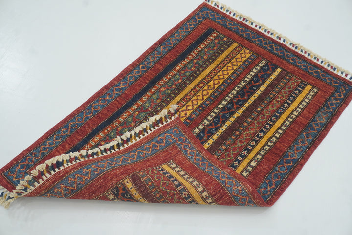 3x4 Red Turkish Style Hand knotted Rug - Yildiz Rugs