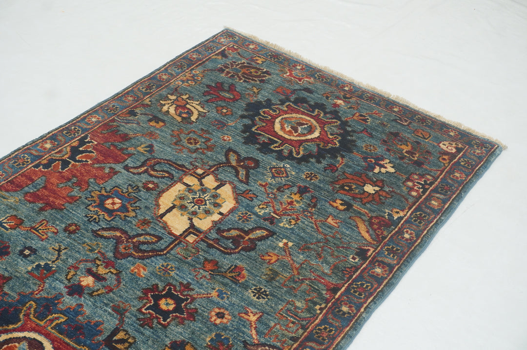 11 ft Blue Bidjar Afghan Hand knotted Oriental Runner Rug