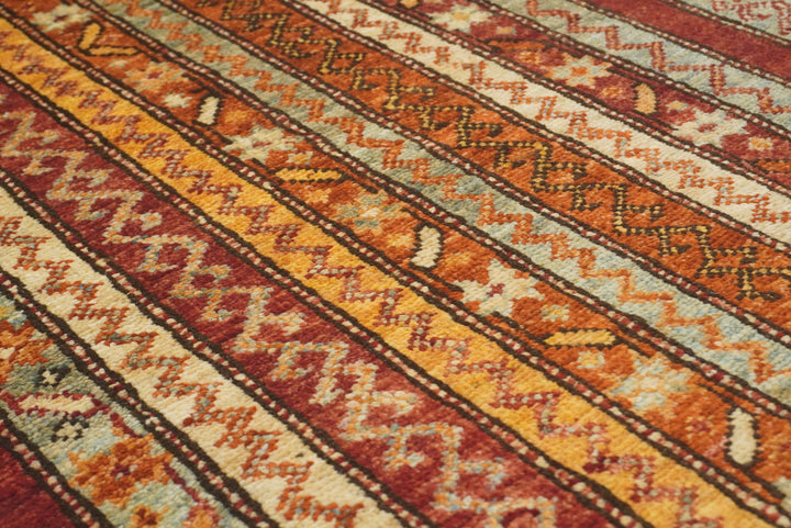 2x5 Red Shaal Turkish Hand knotted Runner Rug - Yildiz Rugs