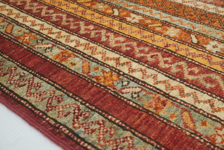 2x5 Red Shaal Turkish Hand knotted Runner Rug - Yildiz Rugs