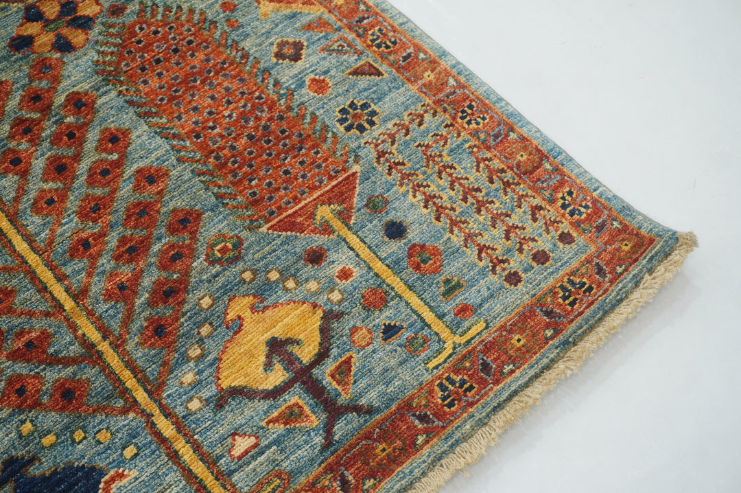SOLD 8x10 Blue Tribal Bakhshaish Afghan Hand knotted Gabbeh Tree of Life Rug