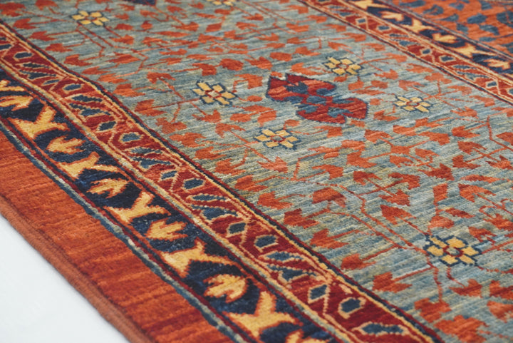 10x14 Rust Red Mamluk Turkish style Hand Knotted Medallion Rug - Yildiz Rugs
