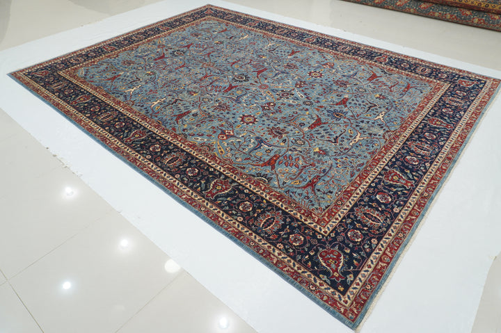 9x12 Blue Bidjar Afghan hand knotted Oriental Rug - Yildiz Rugs