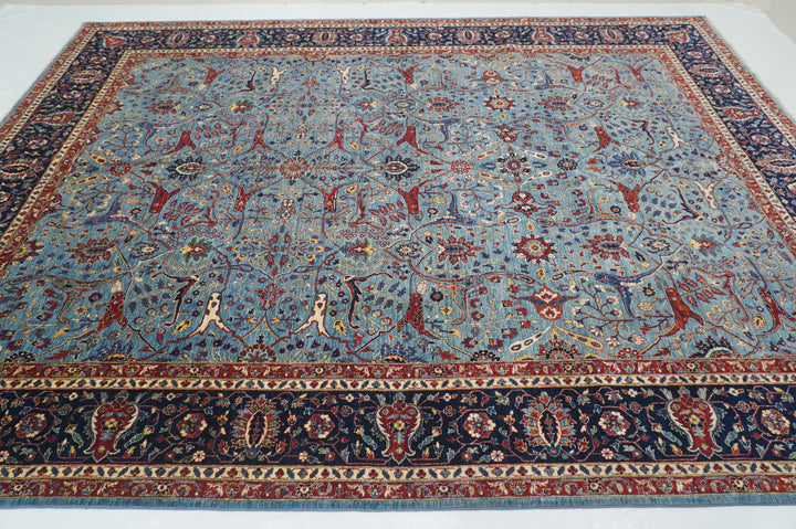 9x12 Blue Bidjar Afghan hand knotted Oriental Rug - Yildiz Rugs