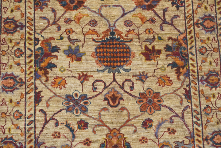 3x4 Beige Waziri Afghan Hand knotted Oriental Area Rug - Yildiz Rugs