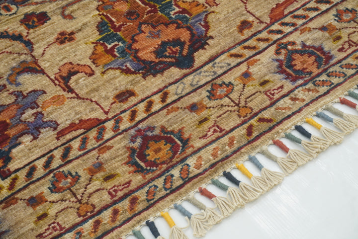 3x4 Beige Waziri Afghan Hand knotted Oriental Area Rug - Yildiz Rugs