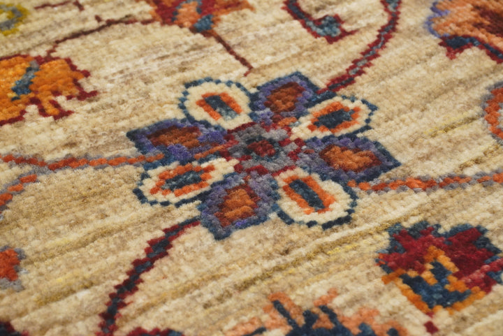 3x4 Beige Waziri Afghan Hand knotted Oriental Area Rug - Yildiz Rugs