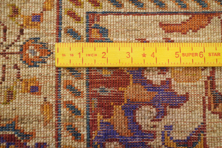3x4 Beige Waziri Afghan Hand knotted Oriental Area Rug - Yildiz Rugs