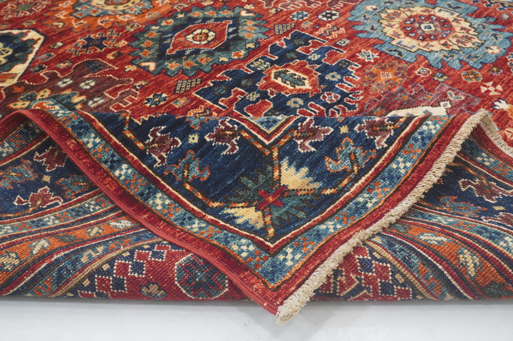 6x8 Red Tribal Baluch Afghan Hand Knotted Rug