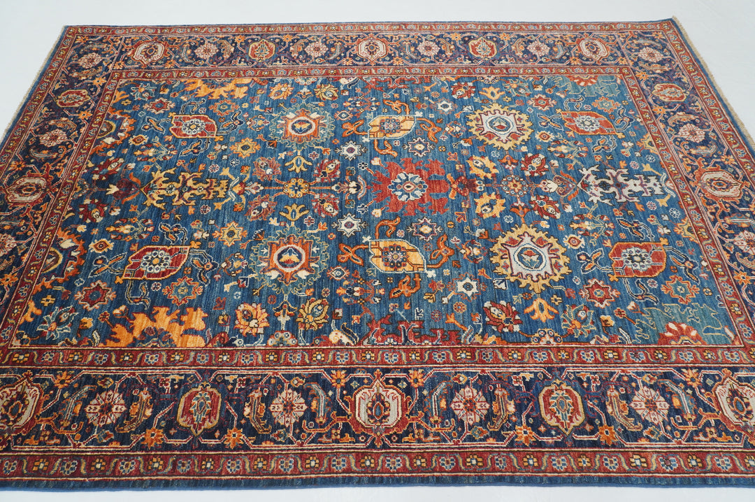 6x9 Bidjar Navy Blue Afghan Hand Knotted Oriental Rug - Yildiz Rugs