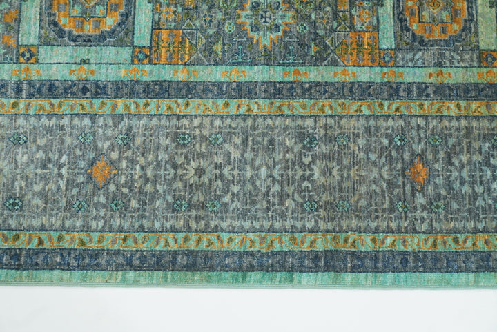 5x7 Gray Mamluk Hand knotted wool Turkish Rug - Yildiz Rugs